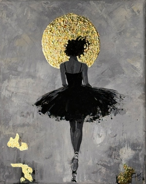 24 × 30 cm, Acyl, Goldfolie, Bildnummer 3