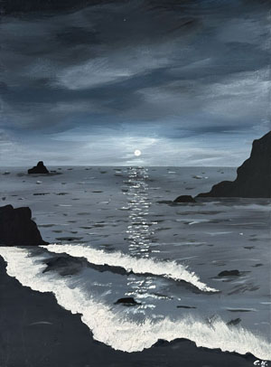 50 × 70 cm, Acryl, Strukturpaste, Bildnummer 37