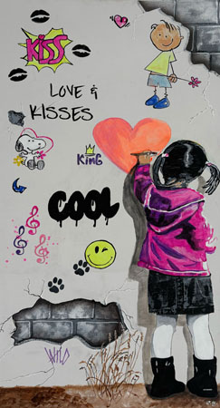 50 × 100 cm, Neonfarben, Acryl, Bildnummer 39