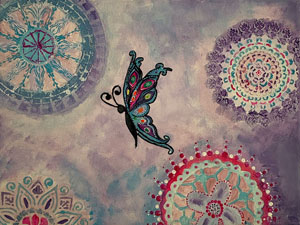 40 × 30 cm, Acryl, Strukturpaste, Bildnummer 65