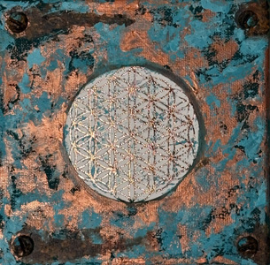 20x20cm, Acryl, Strukturpaste, Bildnummer 75