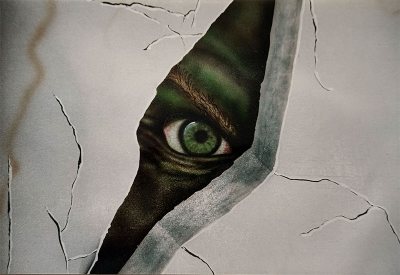 Bildnummer 55: Airbrush, Bildausschnitt von einer Tür, 20 ✕ 40 cm