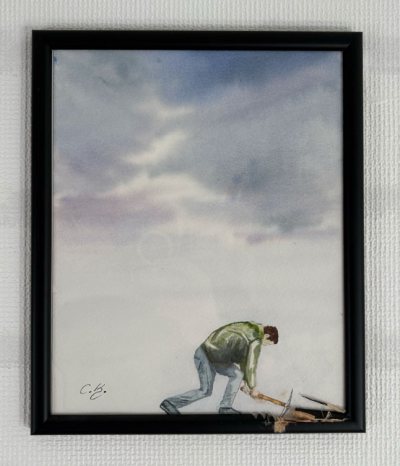 Bildnummer 51: Aquarell, 32 ✕ 25 cm, (inkl. Rahmen)