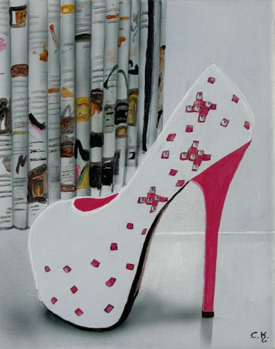 Bildnummer 11: Acryl, Glitzersteine, 24 ✕ 30 cm