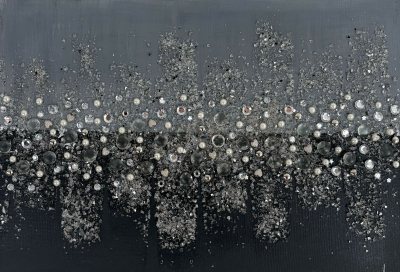 Bildnummer 24: Acryl, Spiegelsteine, Perlen, 60 ✕ 40 cm