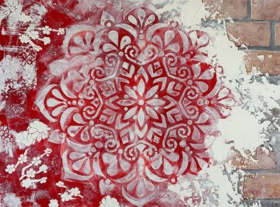 Bildnummer 26b: Acryl, Strukturpaste, 60 ✕ 80 cm