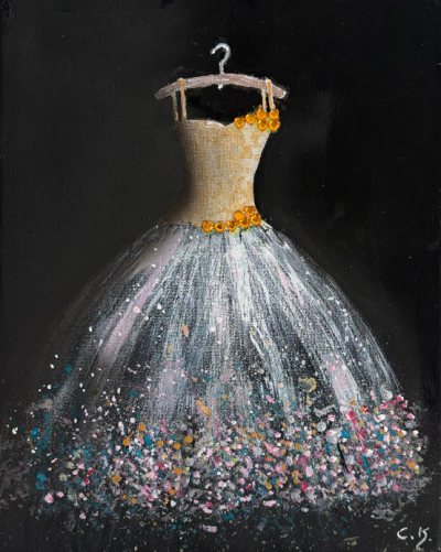 Bildnummer 27: Acryl, Glitzersteine, 24 ✕ 30 cm