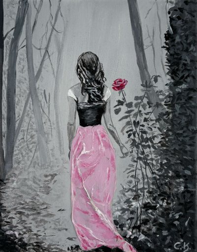 Bildnummer 33: Acryl, Rock aus Papier modeliert, 24 ✕ 30 cm