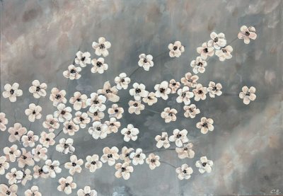 Bildnummer 45: Acryl, Strukturpaste, Steinchen, 70 ✕ 100 cm