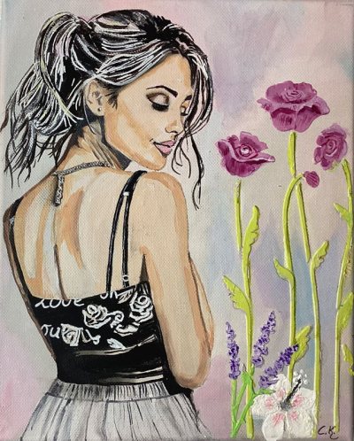 Bild Nr. 129: Acryl, Strukturpaste, 24 x30 cm