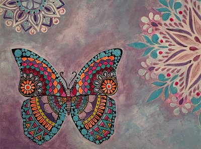 Bildnummer 66: Acryl, Strukturpaste, 