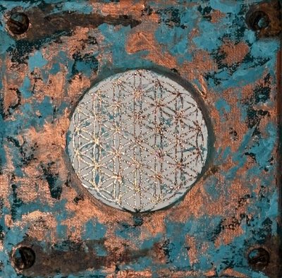 Bildnummer 75: Acryl, Strukturpaste, 20 ✕ 20 cm